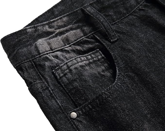 Black Ripped With White Patches
