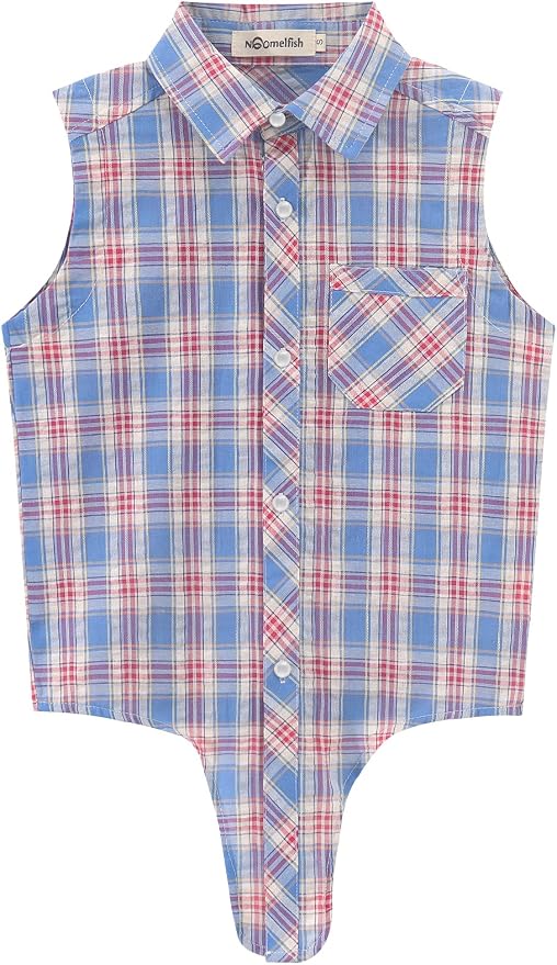 Snap Plaid Red Blue