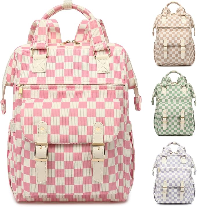 Corduroy Checkered Pink