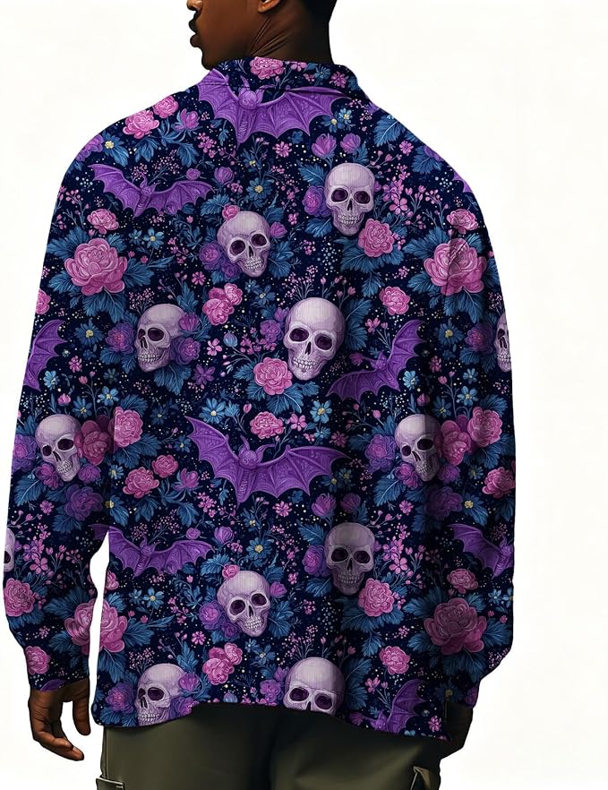 Skull Floral Purple