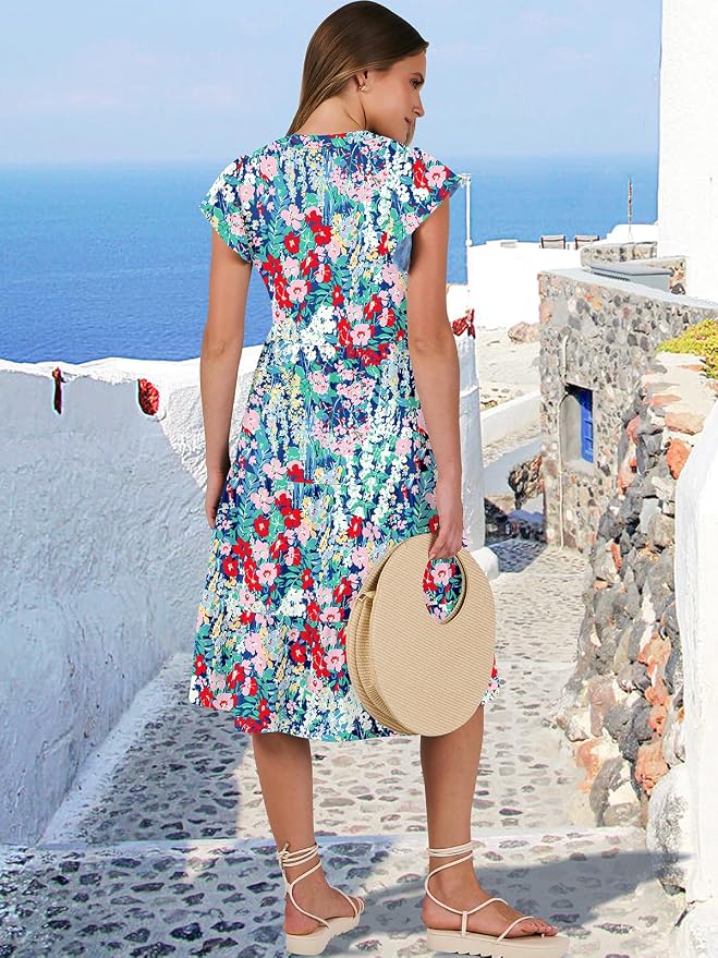 Pink Yellow Navy Floral