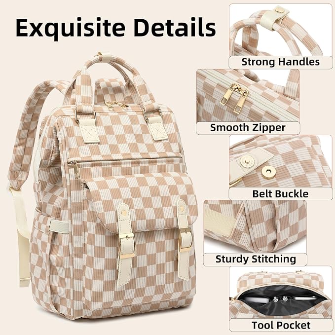Corduroy Checkered Brown