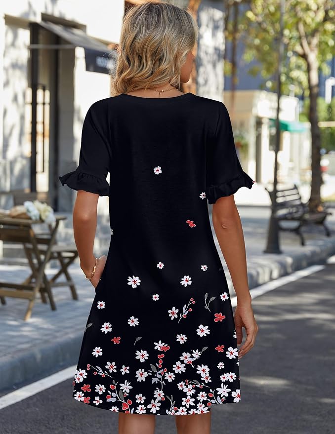 Black Floral-printed
