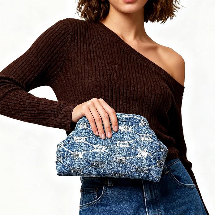 Sequin Denim Star Constellation