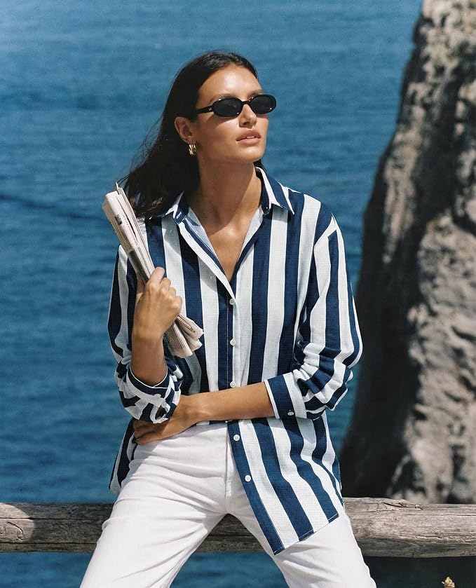 Navy Blue Striped