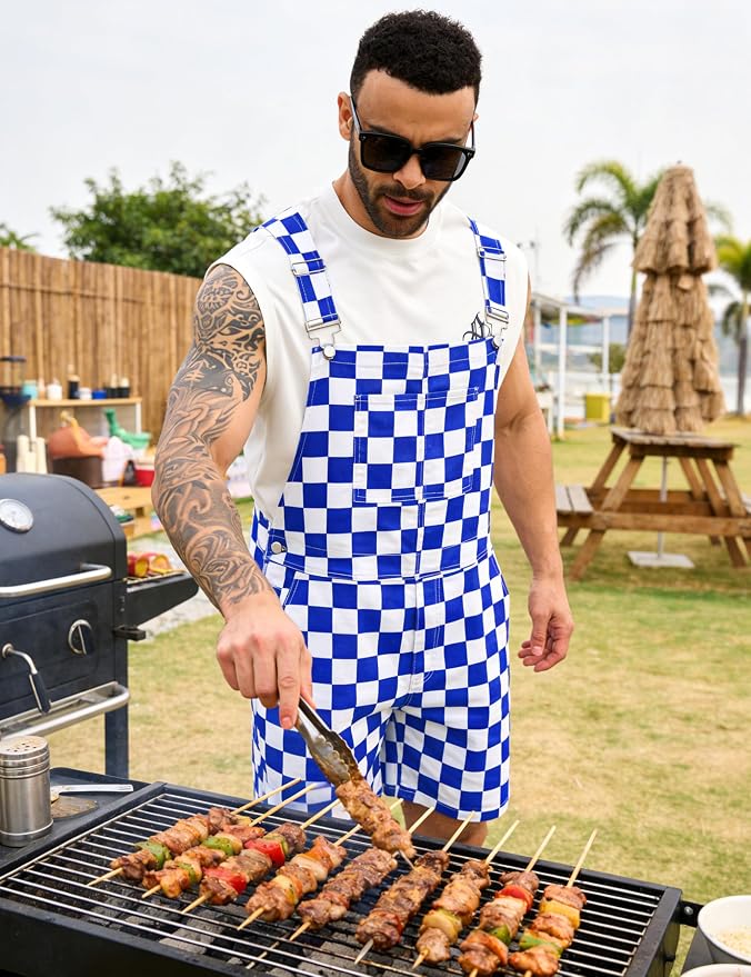 Blue and White Checkered