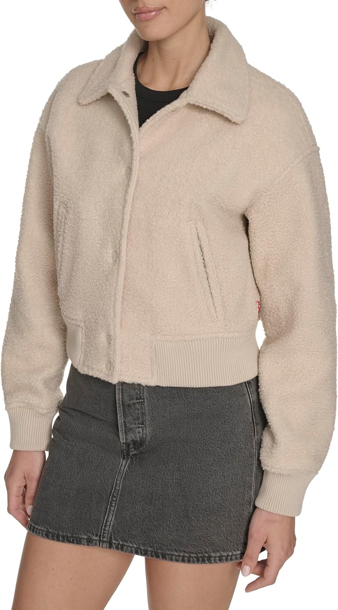 Cream Boucle Laydown Collar