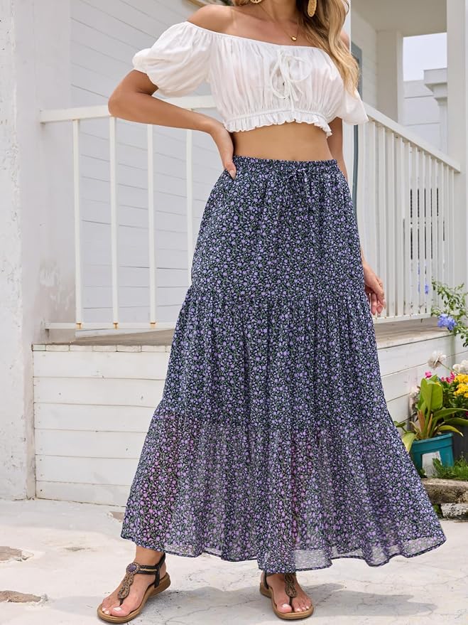 Navy Purple Floral