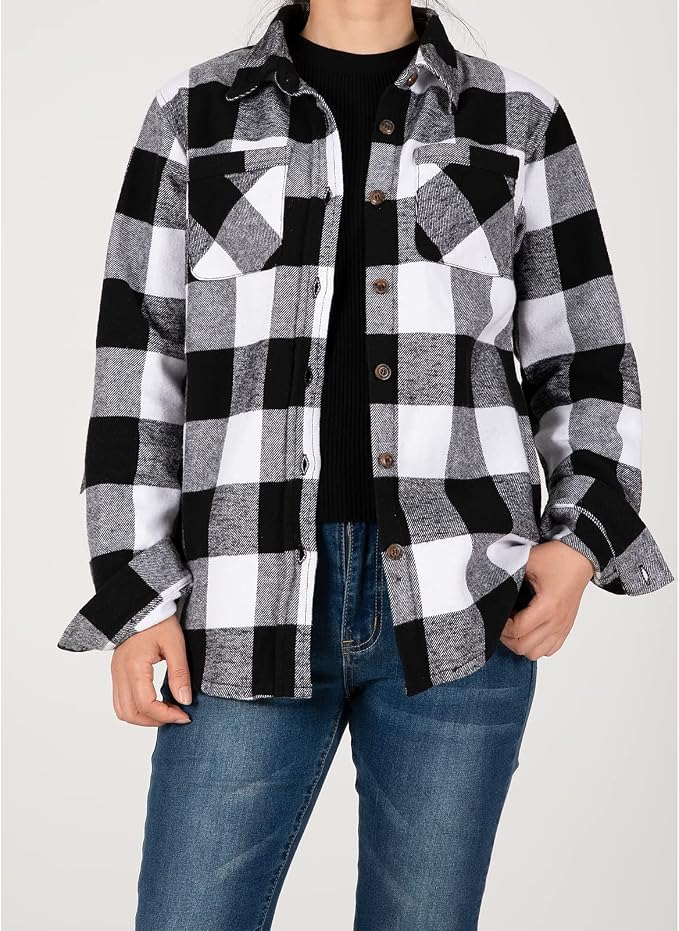 Heavy Fabric Unlined Buffalo Black and White
