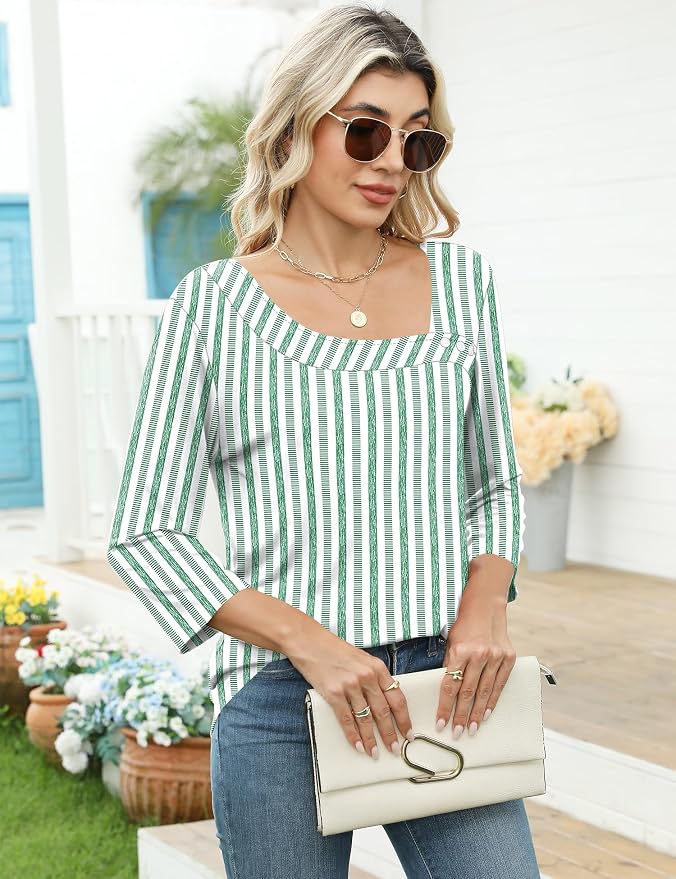 2-green-white Stripes