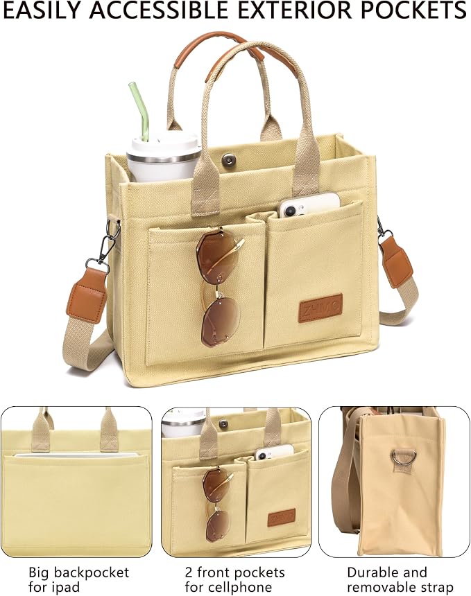 Canvs Cute Khaki With Compartments