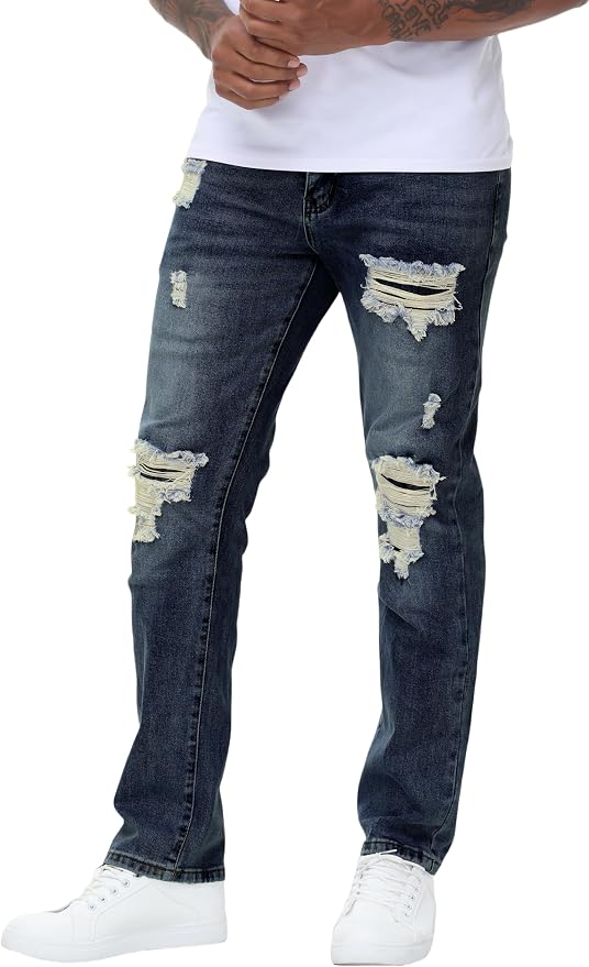B#dark Blue Ripped