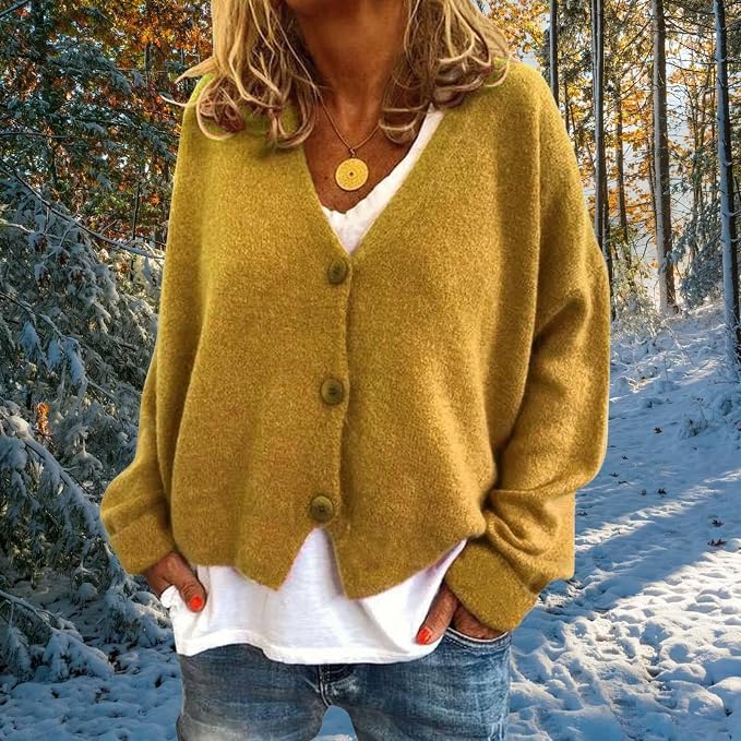 Womens Loose Cropped Sweater Cardigan 09