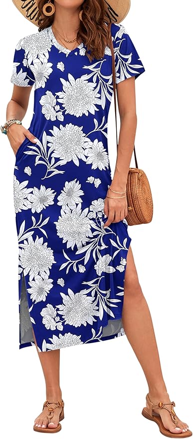 Blue Wt Floral Charm