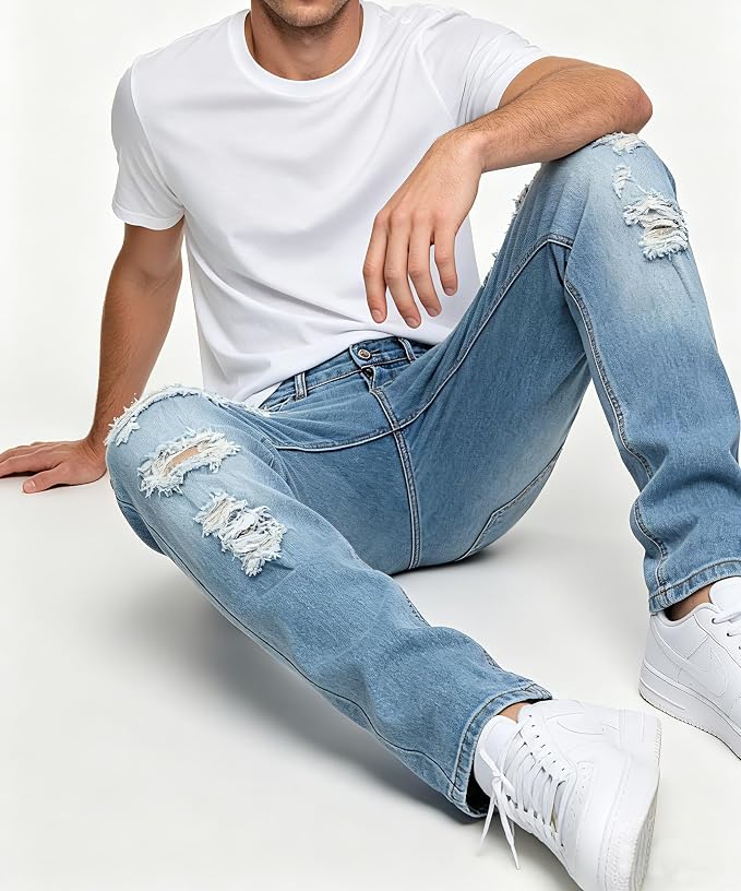 Ripped Light Blue
