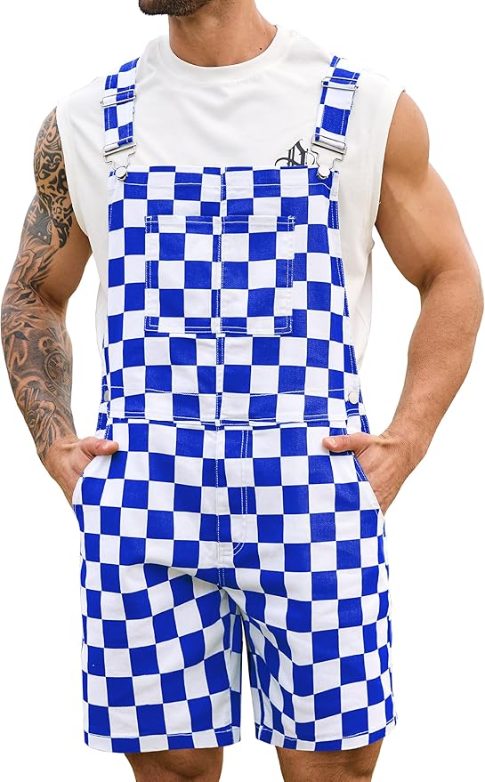 Blue and White Checkered