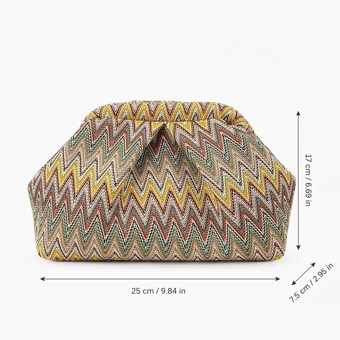 Yellow Red Moroccan Cloud Clutch