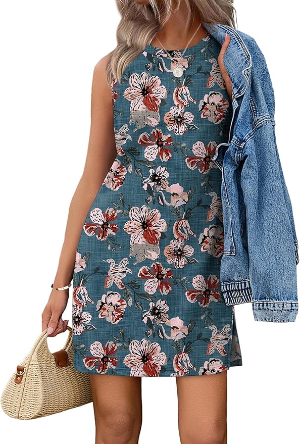Blue Gray Floral