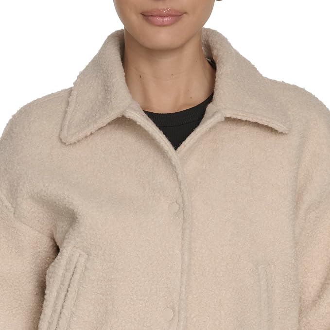 Cream Boucle Laydown Collar