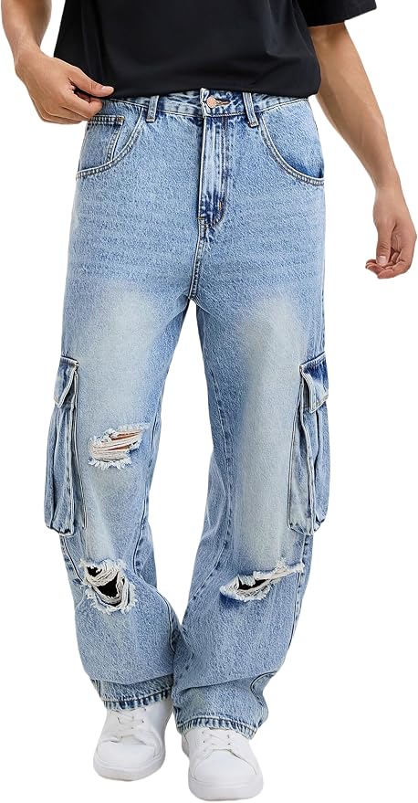 C#light Blue Ripped