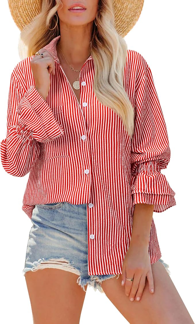 B Red and White Striped