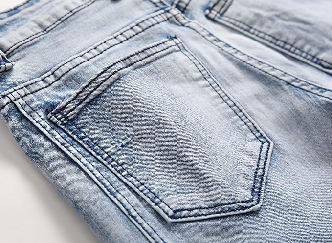 Light Blue Biker - Stretch