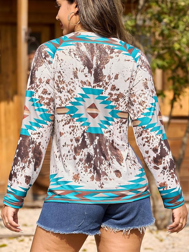 Blue Cow Print