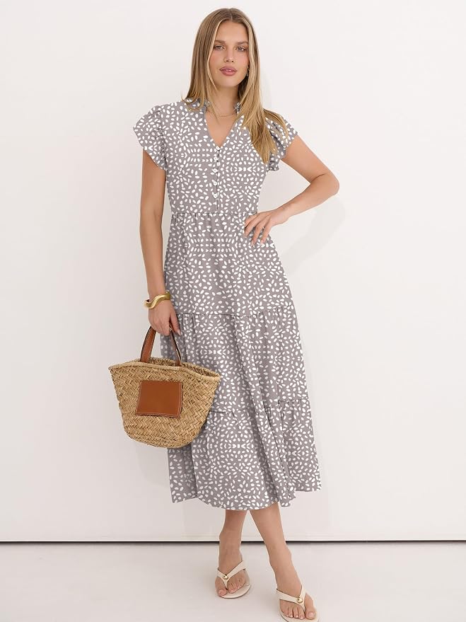 Khaki Polka Dot Gray