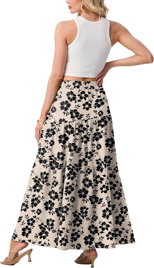 Khaki Black Flower