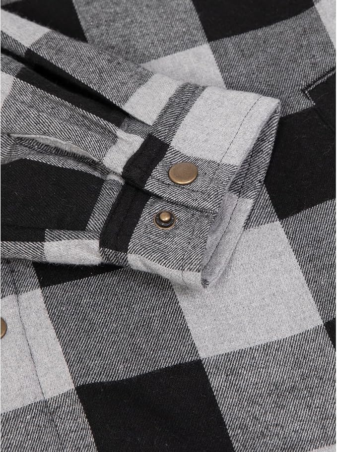 Sherpa Lined Buffalo Plaid Grey