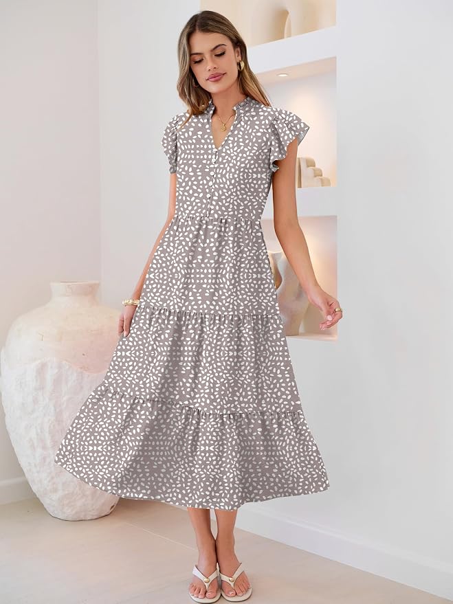Khaki Polka Dot Gray