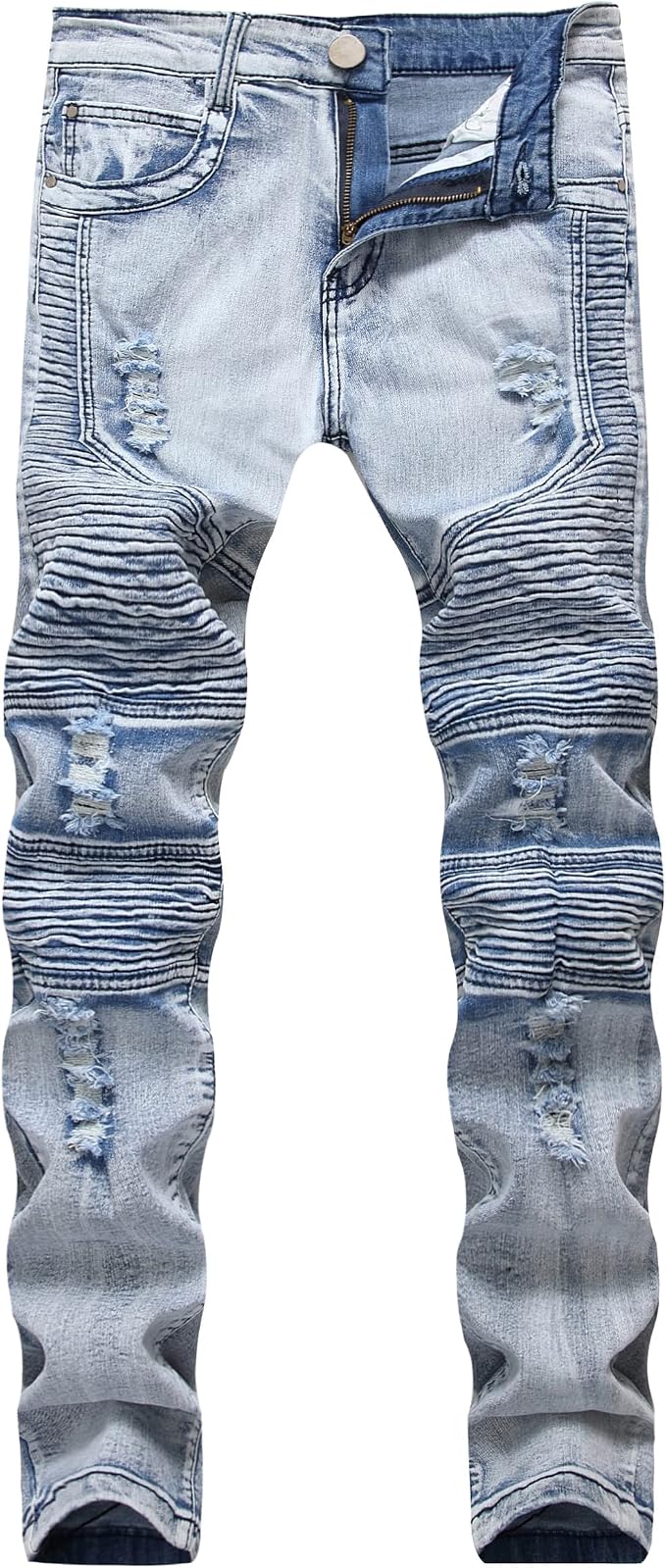 Light Blue Biker - Stretch