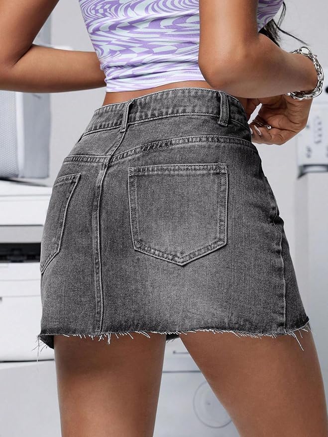 Grey Black Denim