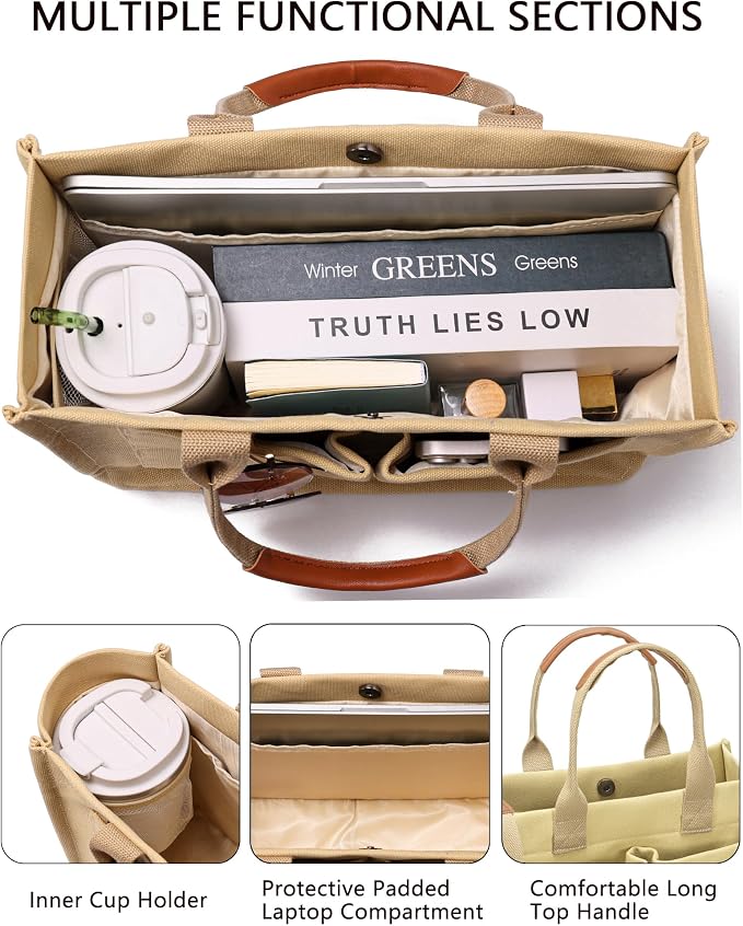 Canvs Cute Khaki With Compartments