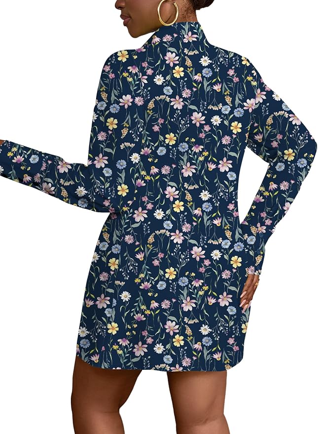 Navy Blue Print
