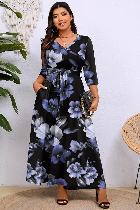 4-black Floral