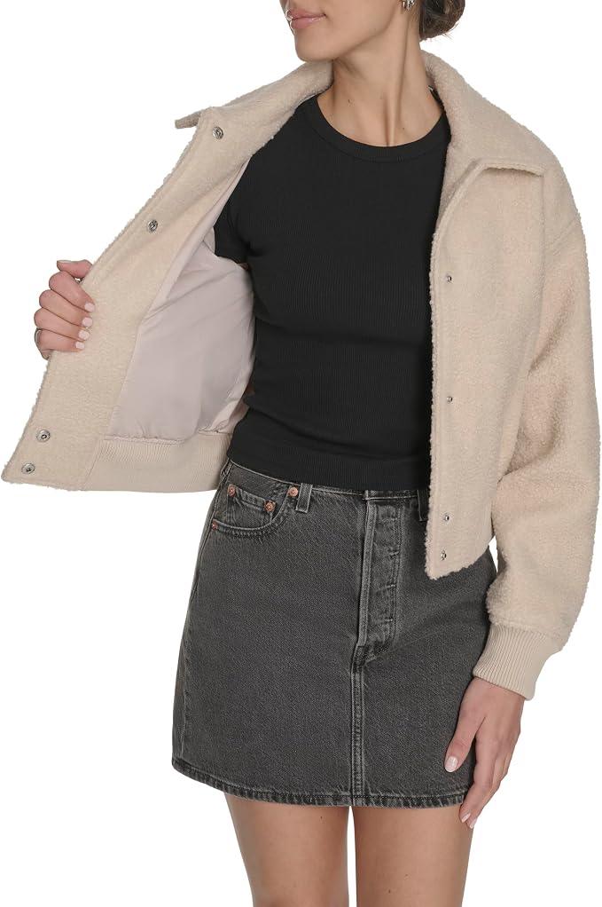 Cream Boucle Laydown Collar
