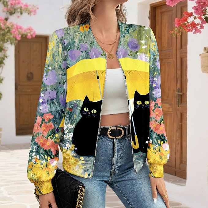 Cat Yellow Purple