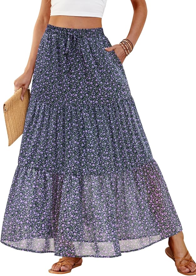 Navy Purple Floral