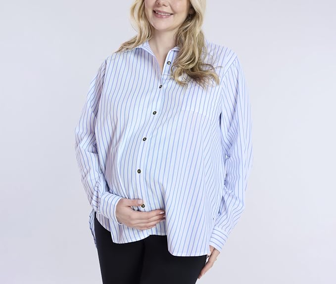 White Blue Stripe