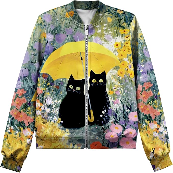 Cat Yellow Purple