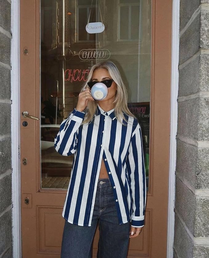 Navy Blue Striped