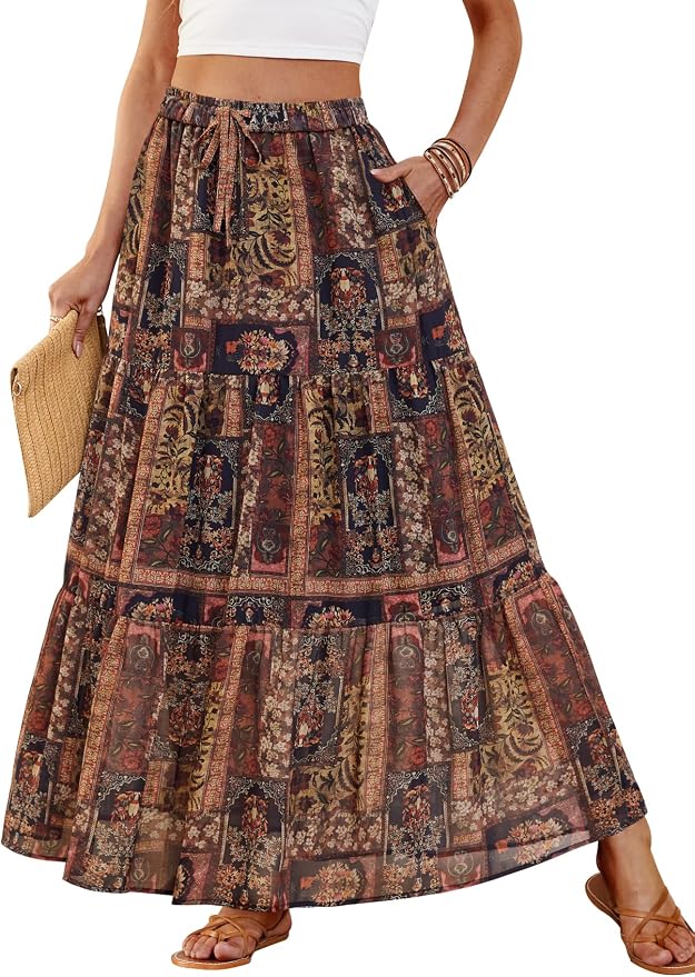 Navy Brown Ethnic