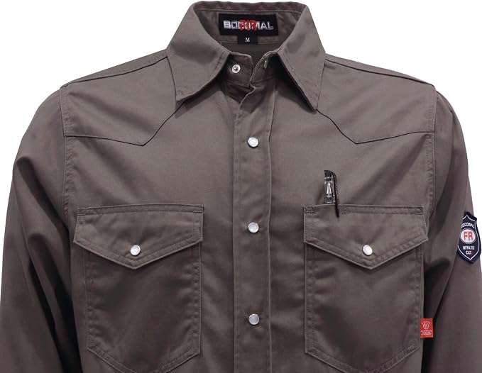 Pearl Snap Charcoal Gray