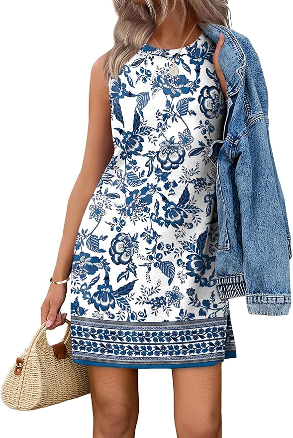 Blue Boho Print