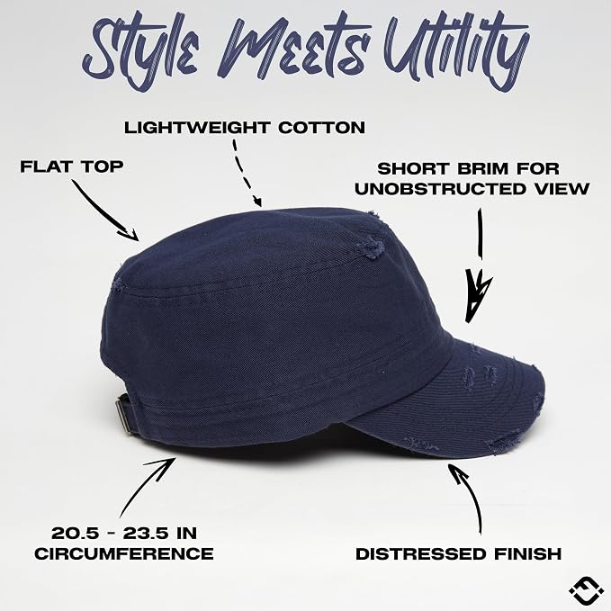 2 Pack - Distressed Navy & Light Grey