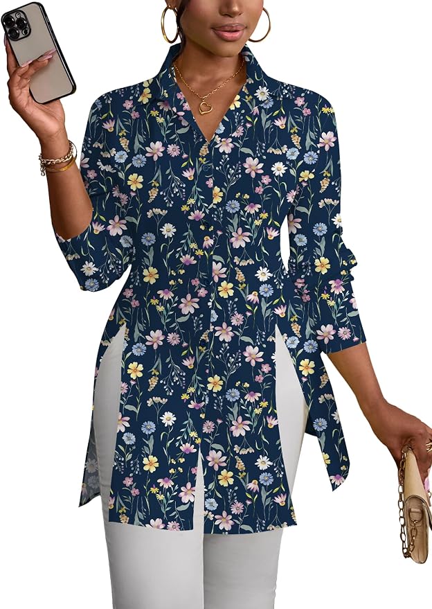Navy Blue Print