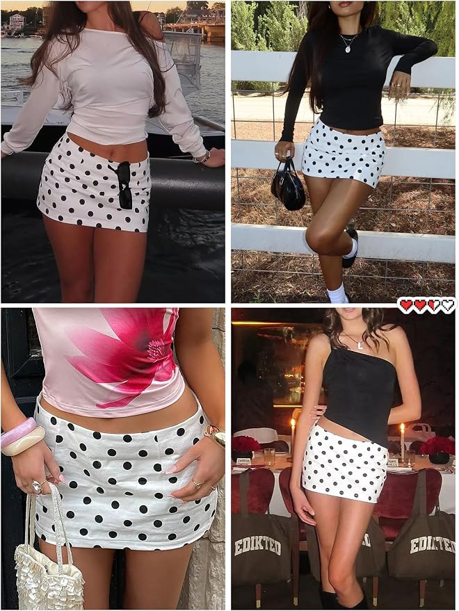 White Polka Dots