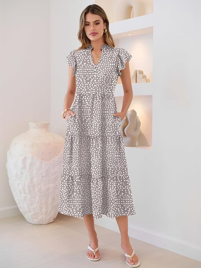 Khaki Polka Dot Gray