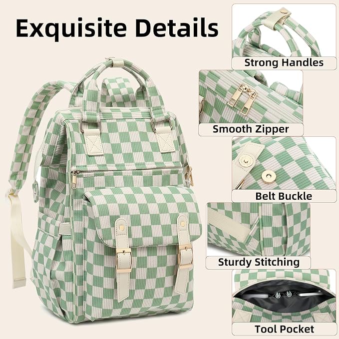 Corduroy Checkered Green